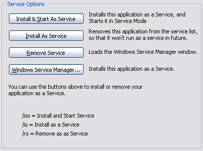 Service Controls Control Template screenshot