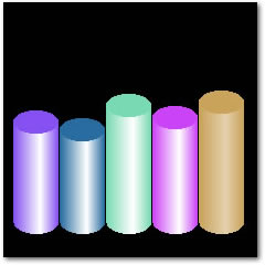 single shaded cylinder with one colour screenshot