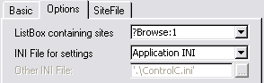 TPL Control Center Server Options