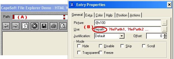 Entry properties screenshot