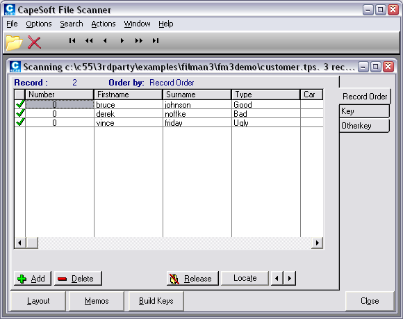 CapeSoft file scanner screenshot