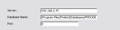 Connect Window Firebird Settings screenshot