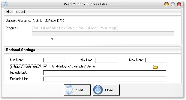 demo import screen screenshot