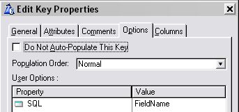 SQL Key User Option