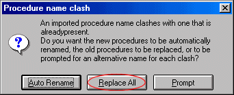 Main - Procedure Name Clash