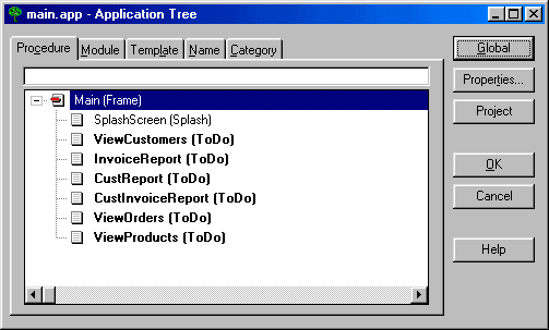Main - Application Tree