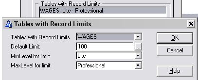 Table Limit Restrictions screenshot