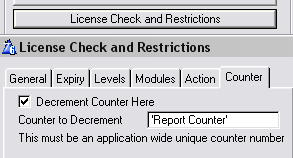 Counter settings in your application