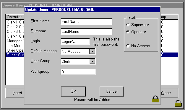 Figure 3: User update form