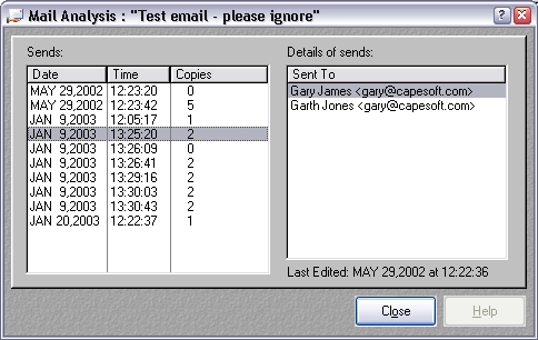 Mail Analysis